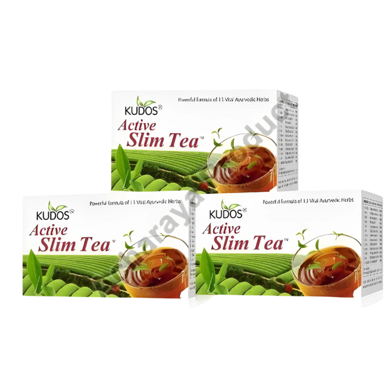 A tiny tea box from Kudos that carries numerous bags of green tea serves as a dietary supplement and is commonly referred to as weight loss tea.