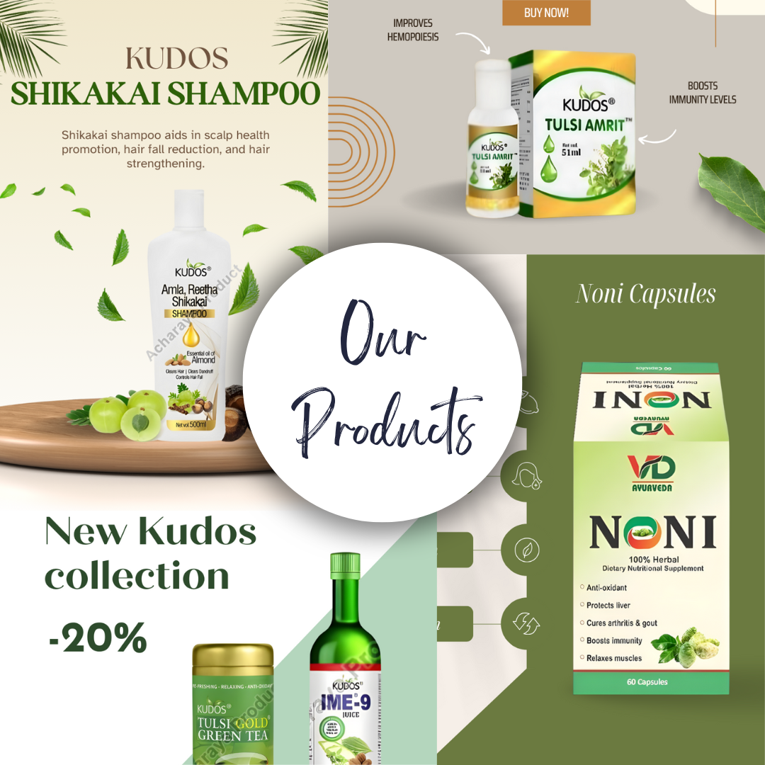 a multi-grid poster showcasing the best-rated ayurvedic items