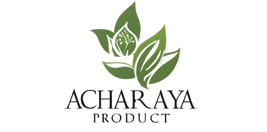 Logo of Acharaya Product two green leave which show in opposite direction and in below there a Label name of our company "Acharaya Product"