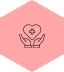 an illustration emphasizing the value of herbal care on a pink backdrop with hands covering a human heart