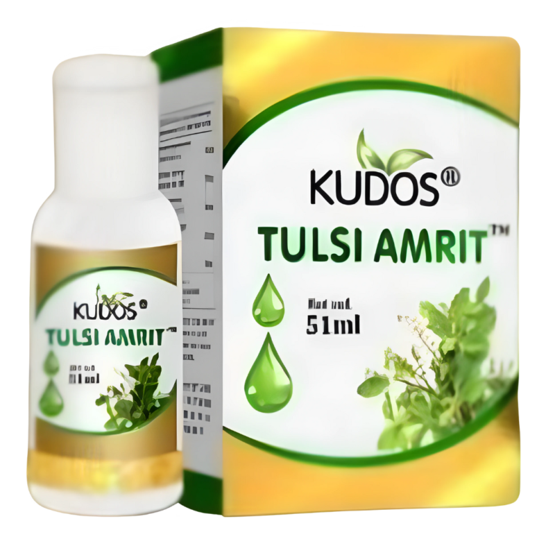 A kudos bottle filled with tulsi amrit drops is the best and most authentic tulsi drop.