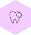 An illustration of dental enamel outlined with dark hue that emphasizes its protection is displayed on a pink backdrop.